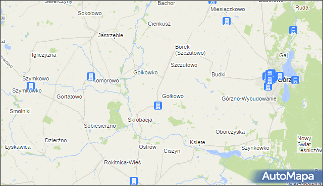 mapa Gołkowo gmina Górzno, Gołkowo gmina Górzno na mapie Targeo