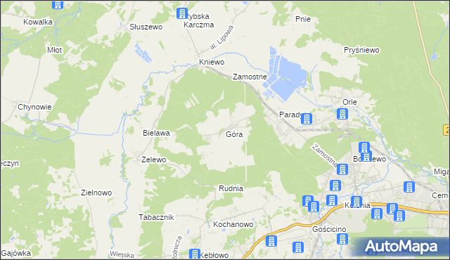 mapa Góra gmina Wejherowo, Góra gmina Wejherowo na mapie Targeo