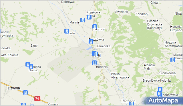 mapa Goraj powiat biłgorajski, Goraj powiat biłgorajski na mapie Targeo