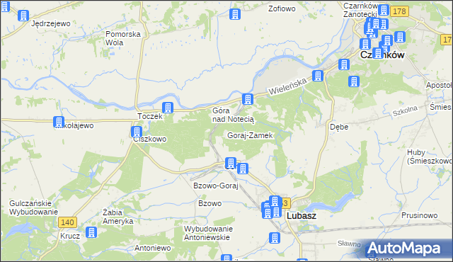 mapa Goraj-Zamek, Goraj-Zamek na mapie Targeo