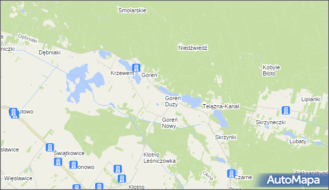 mapa Goreń Duży, Goreń Duży na mapie Targeo