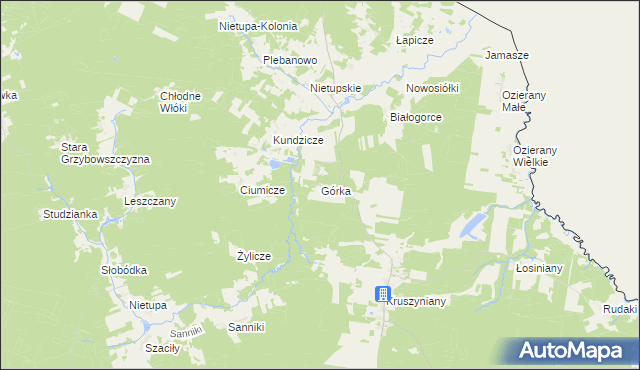 mapa Górka gmina Krynki, Górka gmina Krynki na mapie Targeo