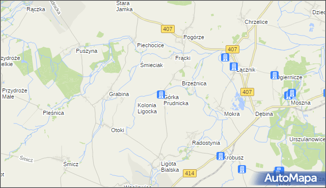 mapa Górka Prudnicka, Górka Prudnicka na mapie Targeo