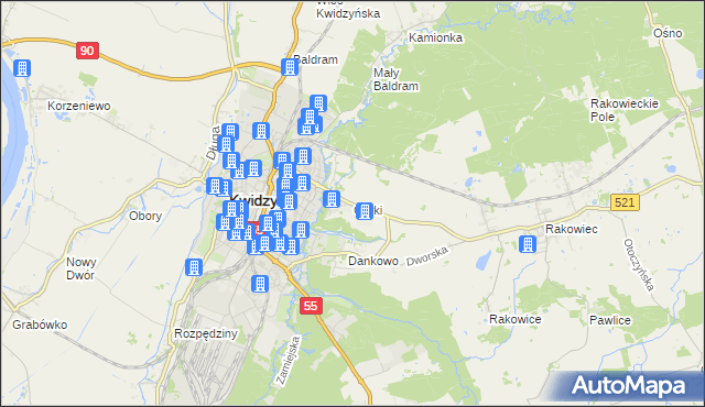 mapa Górki gmina Kwidzyn, Górki gmina Kwidzyn na mapie Targeo