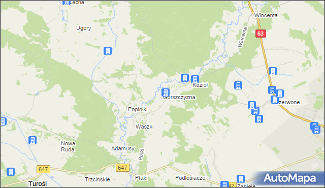 mapa Górszczyzna, Górszczyzna na mapie Targeo