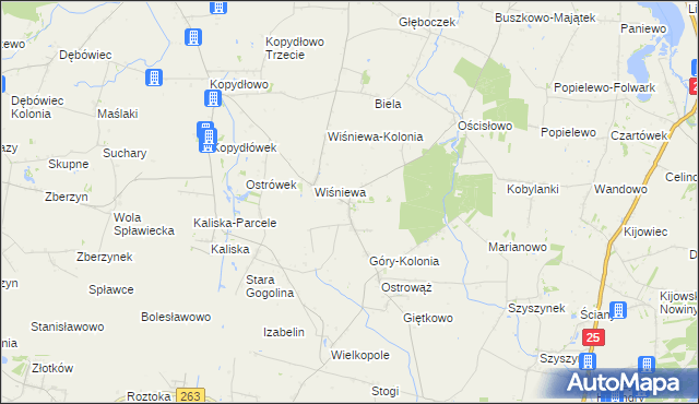 mapa Góry gmina Wilczyn, Góry gmina Wilczyn na mapie Targeo