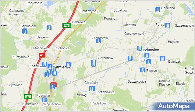 mapa Gorzędów, Gorzędów na mapie Targeo