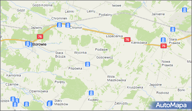 mapa Gościewicz, Gościewicz na mapie Targeo