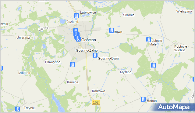 mapa Gościno-Dwór, Gościno-Dwór na mapie Targeo