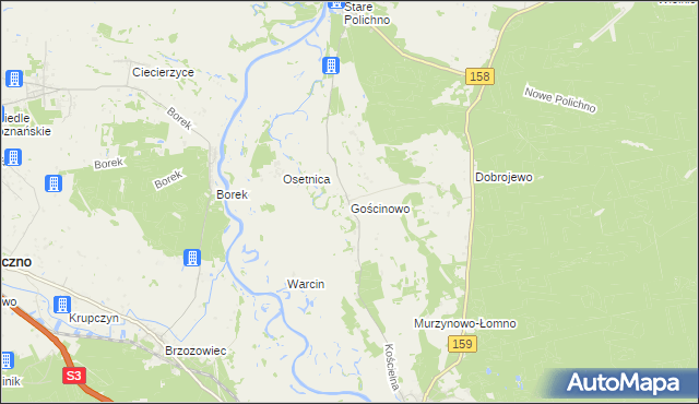 mapa Gościnowo, Gościnowo na mapie Targeo