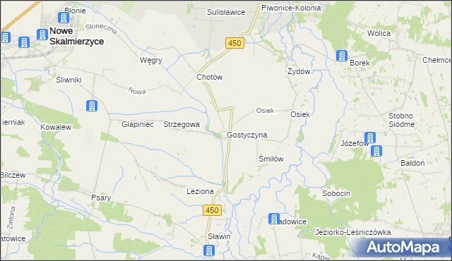 mapa Gostyczyna, Gostyczyna na mapie Targeo