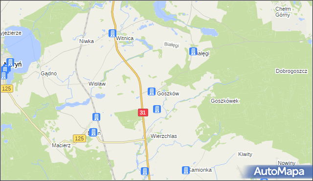 mapa Goszków, Goszków na mapie Targeo