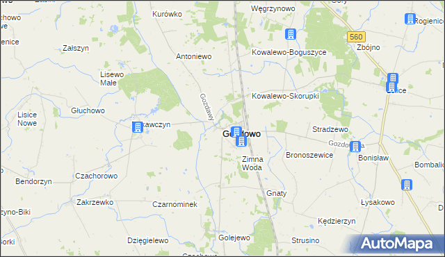 mapa Gozdowo powiat sierpecki, Gozdowo powiat sierpecki na mapie Targeo