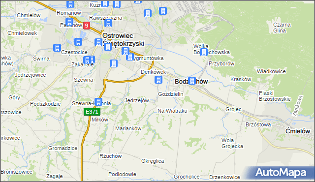 mapa Goździelin, Goździelin na mapie Targeo