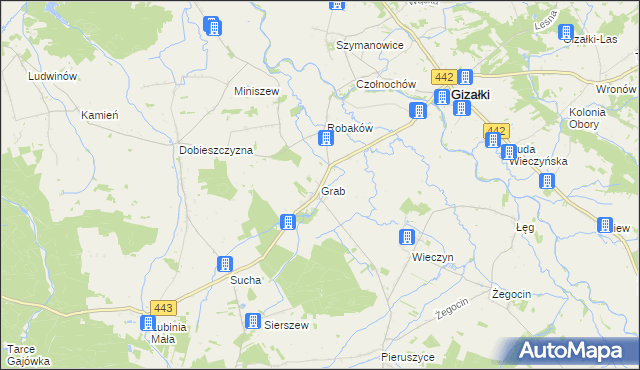 mapa Grab gmina Czermin, Grab gmina Czermin na mapie Targeo