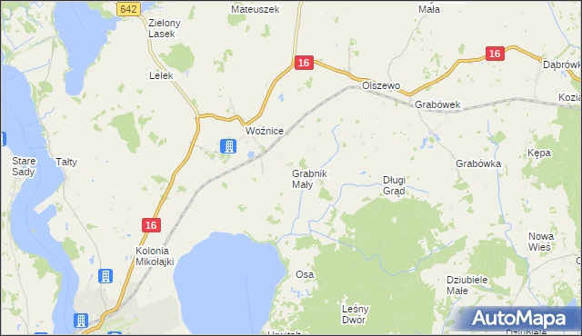 mapa Grabnik Mały, Grabnik Mały na mapie Targeo