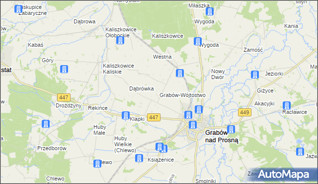 mapa Grabów-Wójtostwo, Grabów-Wójtostwo na mapie Targeo