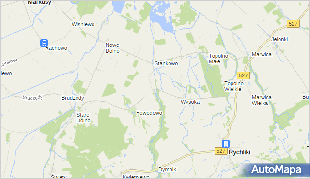 mapa Grądowy Młyn, Grądowy Młyn na mapie Targeo