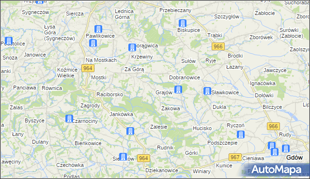 mapa Grajów, Grajów na mapie Targeo