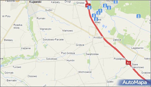 mapa Gróbce, Gróbce na mapie Targeo