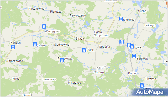 mapa Gródek gmina Wołów, Gródek gmina Wołów na mapie Targeo