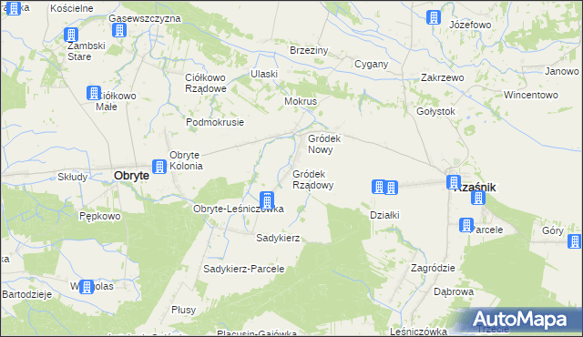 mapa Gródek Rządowy, Gródek Rządowy na mapie Targeo