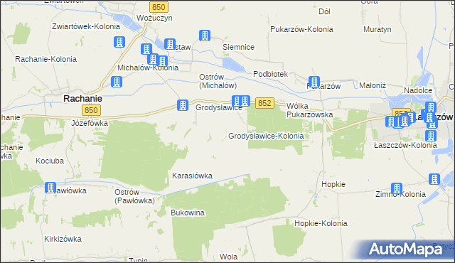 mapa Grodysławice-Kolonia, Grodysławice-Kolonia na mapie Targeo