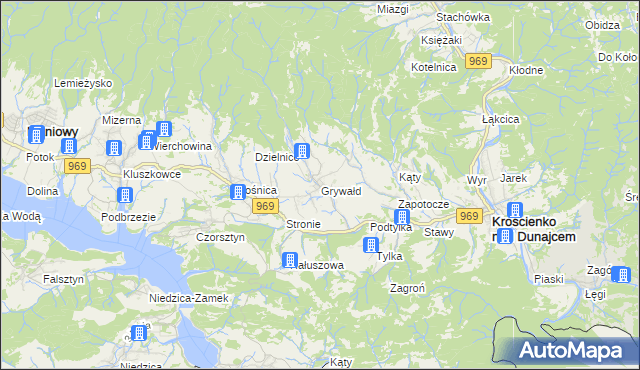 mapa Grywałd, Grywałd na mapie Targeo