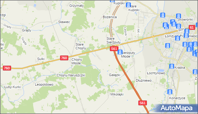 mapa Grzymały Szczepankowskie, Grzymały Szczepankowskie na mapie Targeo