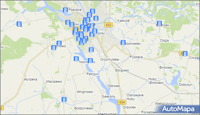 mapa Grzymysław, Grzymysław na mapie Targeo