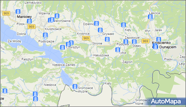 mapa Hałuszowa, Hałuszowa na mapie Targeo