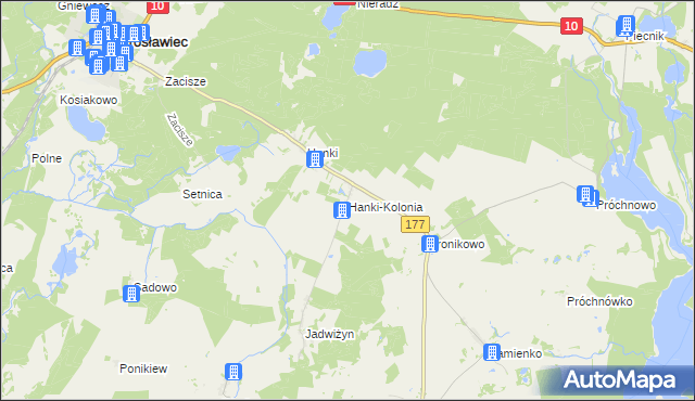 mapa Hanki-Kolonia, Hanki-Kolonia na mapie Targeo