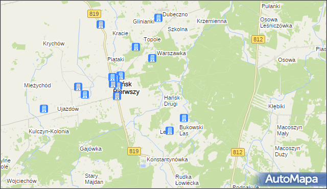 mapa Hańsk Drugi, Hańsk Drugi na mapie Targeo