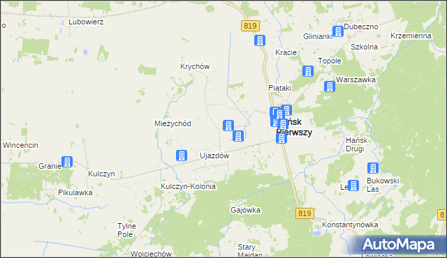 mapa Hańsk-Kolonia, Hańsk-Kolonia na mapie Targeo