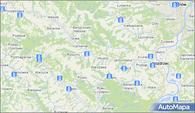 mapa Hłudno, Hłudno na mapie Targeo