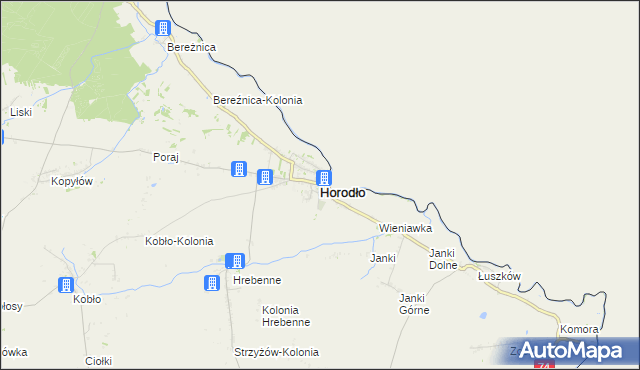 mapa Horodło, Horodło na mapie Targeo