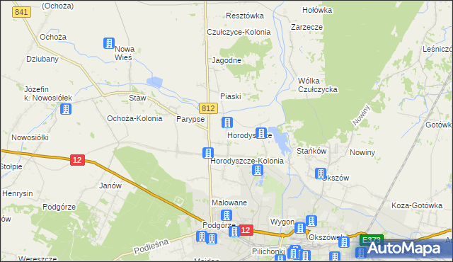 mapa Horodyszcze gmina Chełm, Horodyszcze gmina Chełm na mapie Targeo