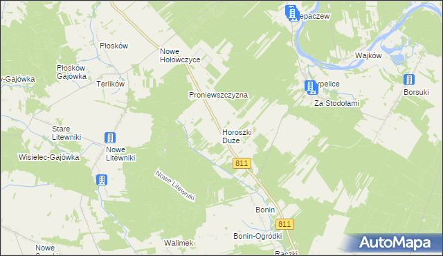 mapa Horoszki Duże, Horoszki Duże na mapie Targeo