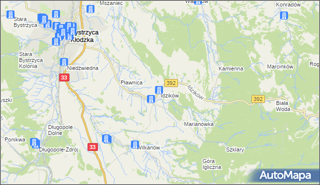 mapa Idzików, Idzików na mapie Targeo