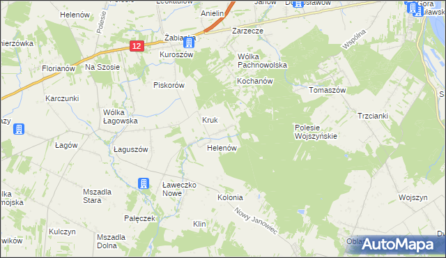 mapa Ignaców gmina Przyłęk, Ignaców gmina Przyłęk na mapie Targeo
