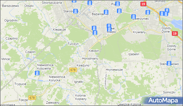 mapa Ignatki-Osiedle, Ignatki-Osiedle na mapie Targeo