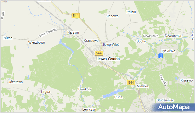 mapa Iłowo-Osada, Iłowo-Osada na mapie Targeo