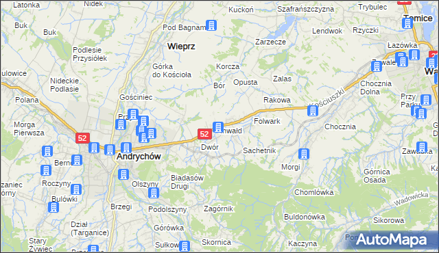 mapa Inwałd, Inwałd na mapie Targeo