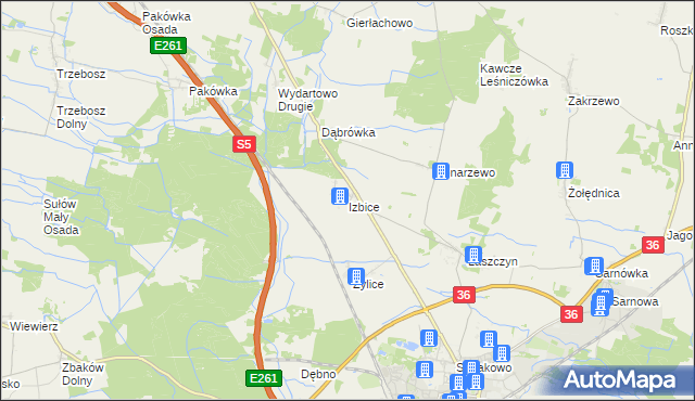 mapa Izbice, Izbice na mapie Targeo