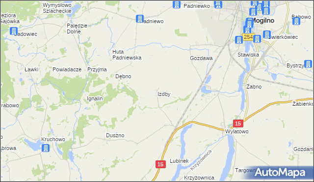 mapa Izdby, Izdby na mapie Targeo