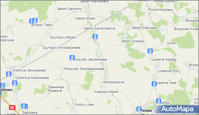 mapa Jabłoń-Piotrowce, Jabłoń-Piotrowce na mapie Targeo