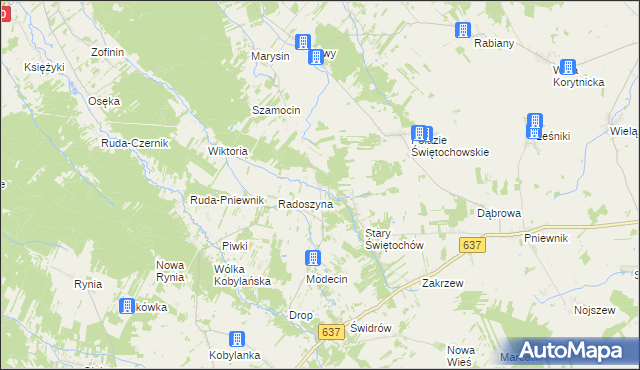 mapa Jaczewek, Jaczewek na mapie Targeo