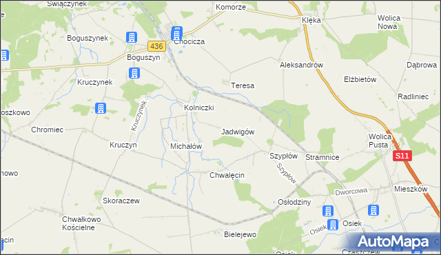 mapa Jadwigów gmina Nowe Miasto nad Wartą, Jadwigów gmina Nowe Miasto nad Wartą na mapie Targeo