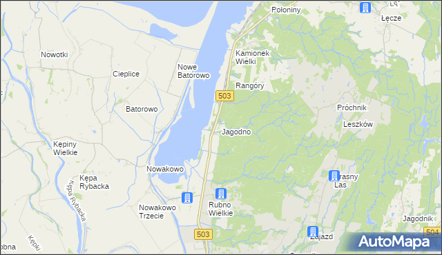 mapa Jagodno gmina Elbląg, Jagodno gmina Elbląg na mapie Targeo