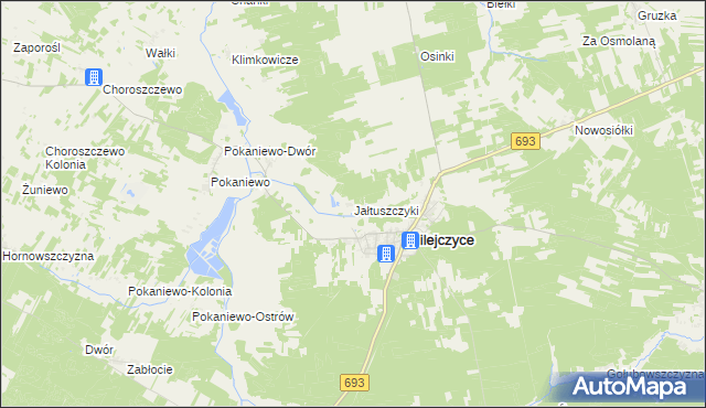 mapa Jałtuszczyki, Jałtuszczyki na mapie Targeo